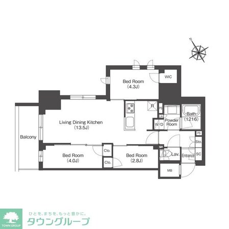 コンフォリア・リヴ板橋の物件間取画像